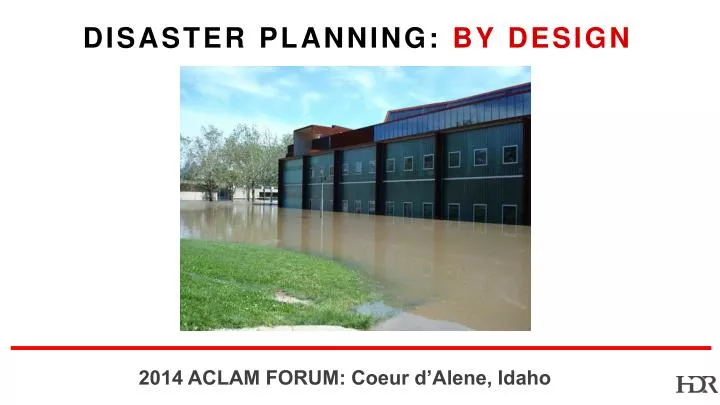 disaster planning by design