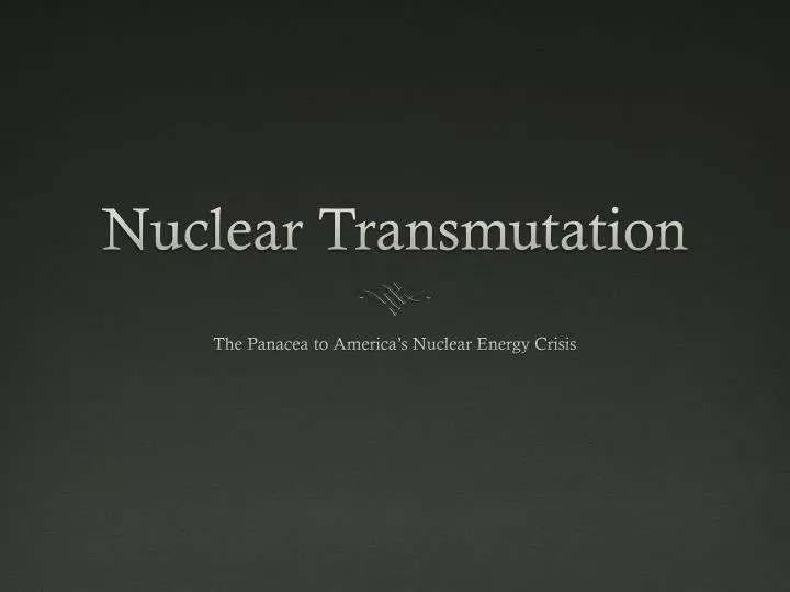 nuclear transmutation