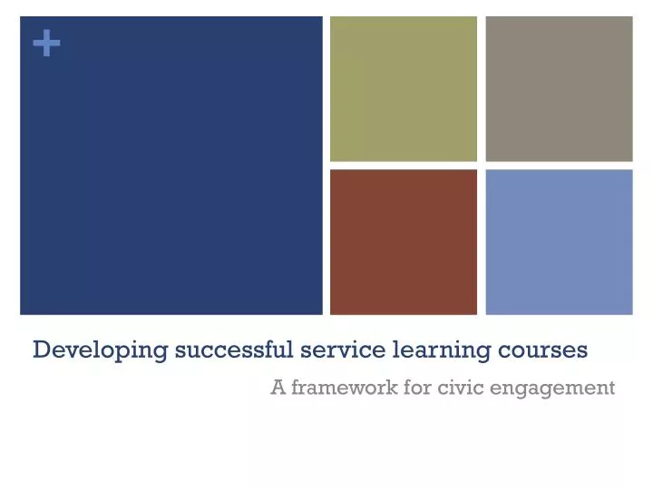 developing successful service learning courses