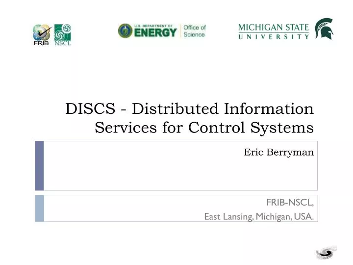 discs distributed information services for control systems