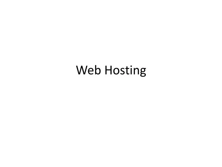 web hosting