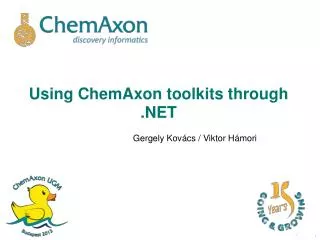 Using ChemAxon toolkits through .NET