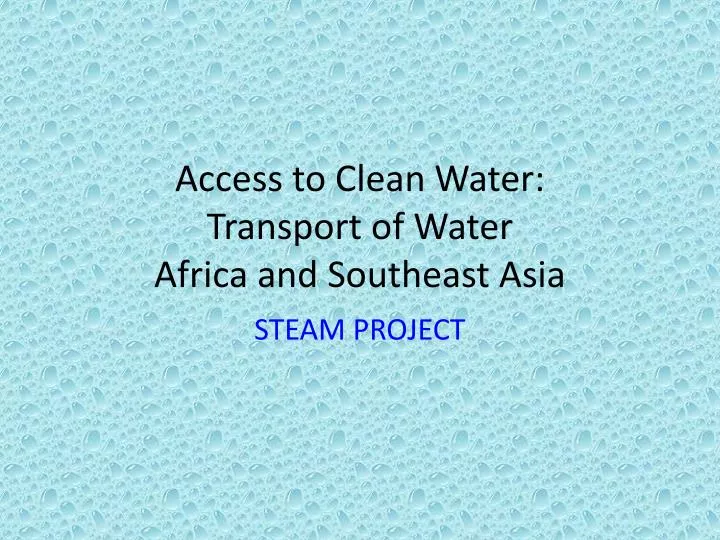 access to clean water transport of water africa and southeast asia