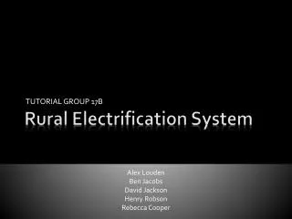 Rural Electrification System
