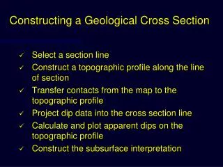 Constructing a Geological Cross Section