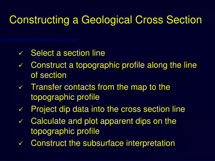 constructing a geological cross section