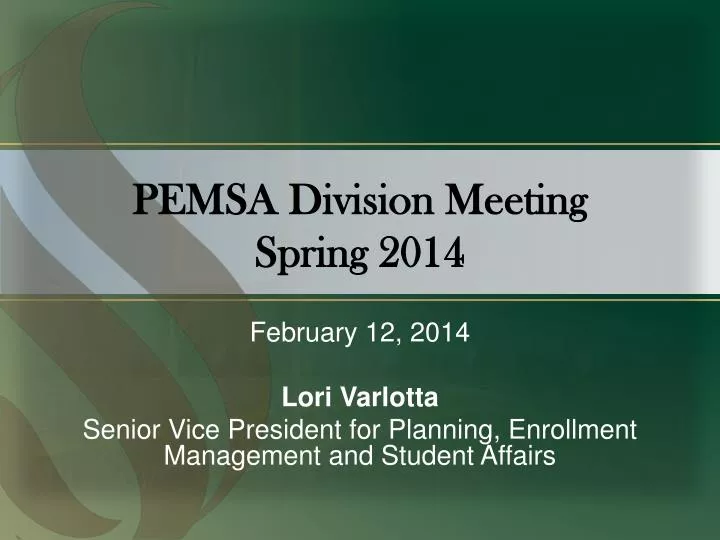 pemsa division meeting spring 2014