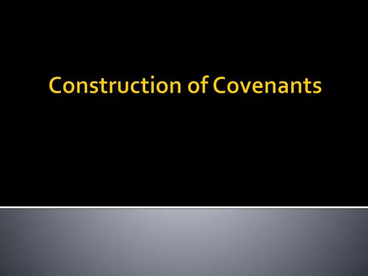 construction of covenants
