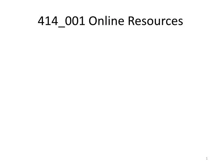 414 001 online resources