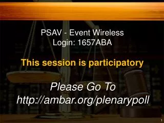 Please Go To http://ambar.org/plenarypoll