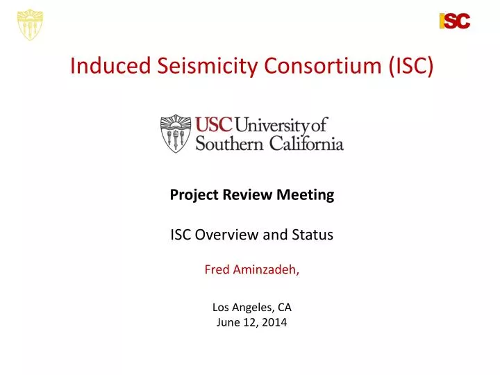induced seismicity consortium isc
