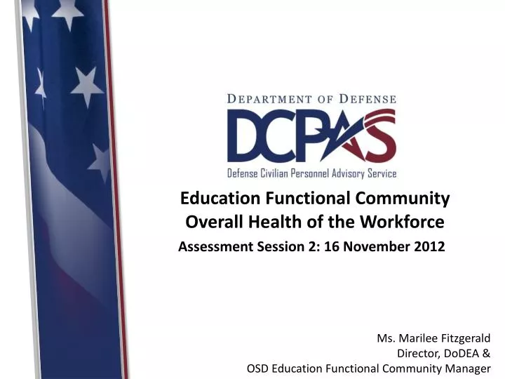 education functional community overall health of the workforce