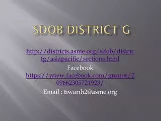 SDOB District G