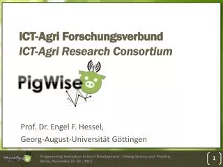 ICT- Agri Forschungsverbund ICT- Agri Research Consortium