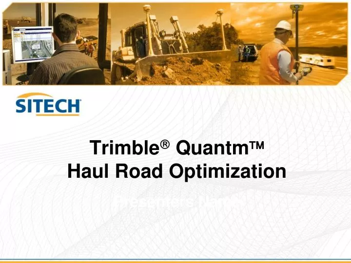 trimble quantm haul road optimization