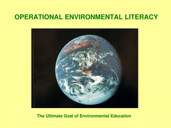 operational environmental literacy