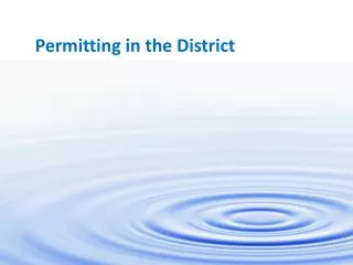 Permitting in the District