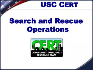 Search and Rescue Operations