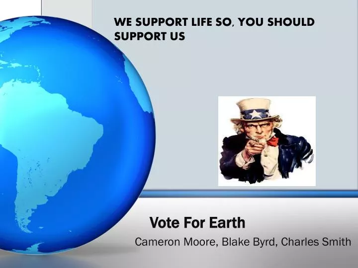 vote for earth