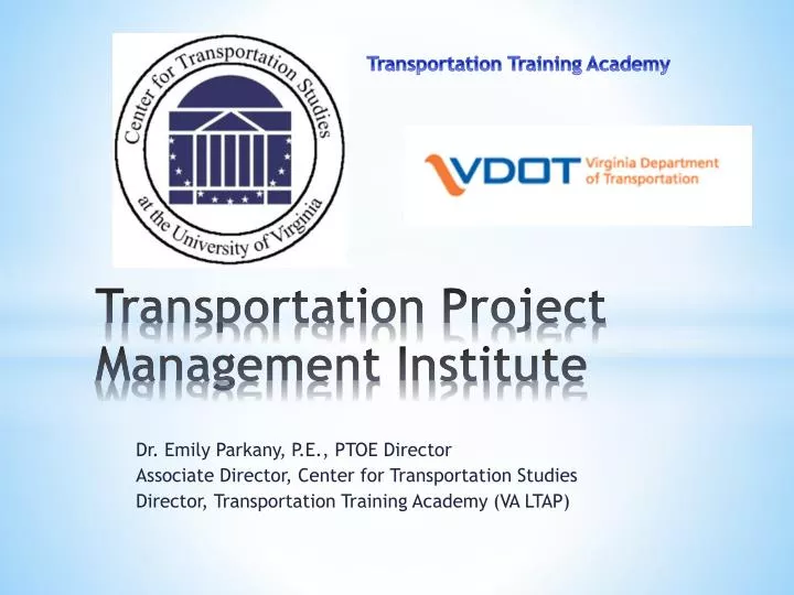 transportation project management institute