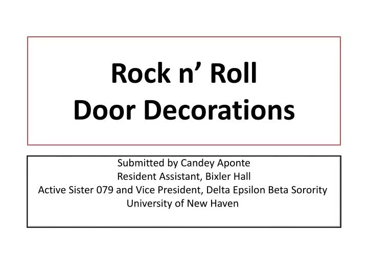 rock n roll door decorations