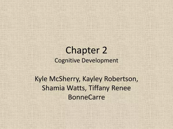 chapter 2 cognitive development