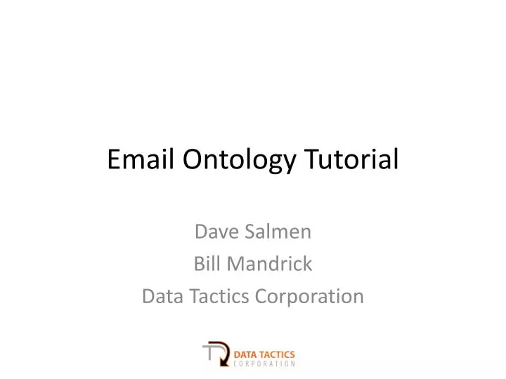 email ontology tutorial