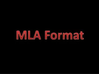 MLA Format
