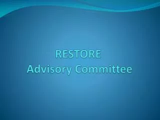 RESTORE Advisory Committee