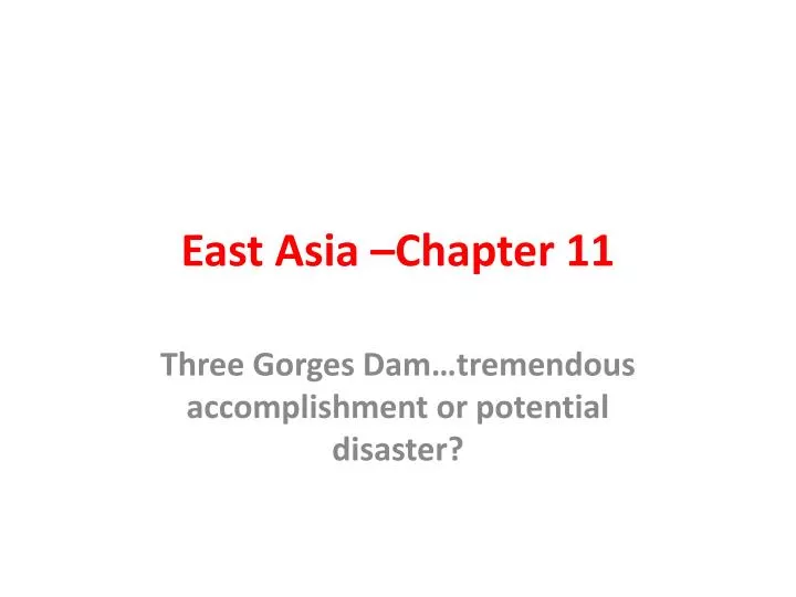 east asia chapter 11