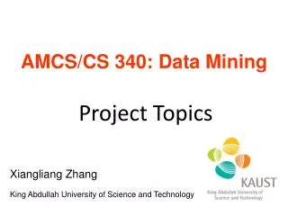 AMCS/CS 340: Data Mining