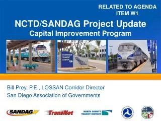 NCTD/SANDAG Project Update Capital Improvement Program