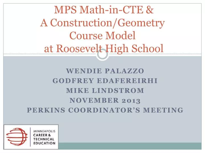 mps math in cte a construction geometry course model at roosevelt high school