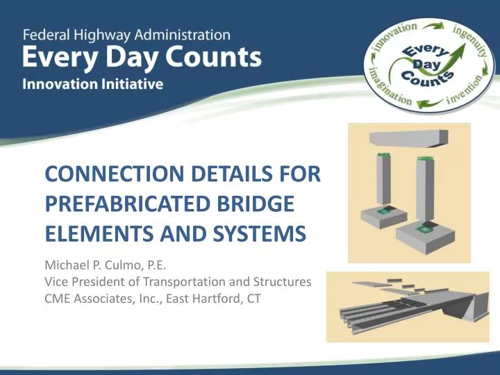 connection details for prefabricated bridge elements and systems