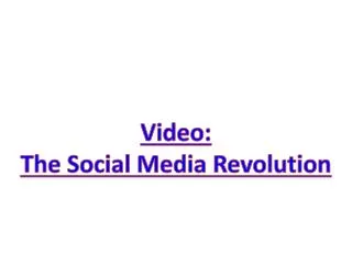 Video: The Social Media Revolution