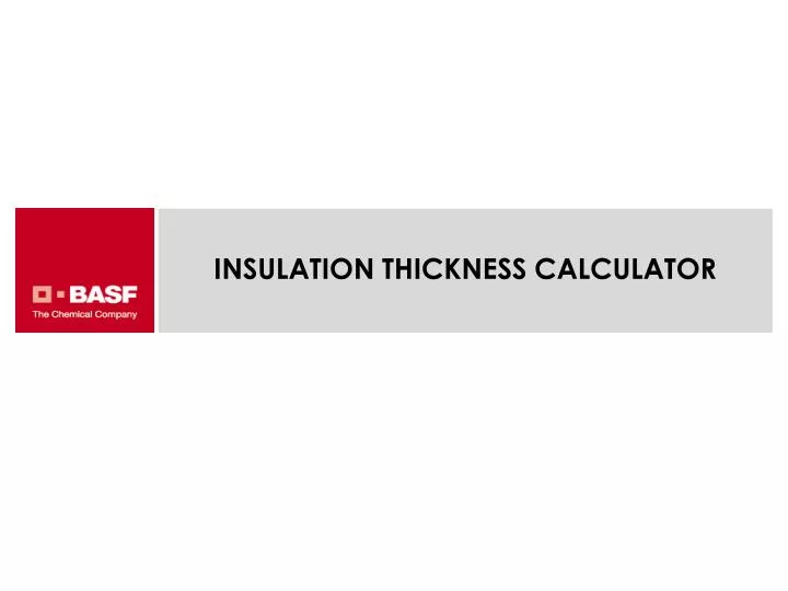 insulation thickness calculator