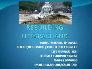REBUILDING UTTARAKHAND