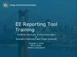 EE Reporting Tool Training - slide 1