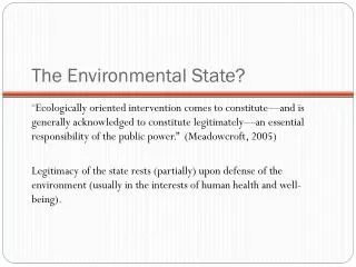 The Environmental State?