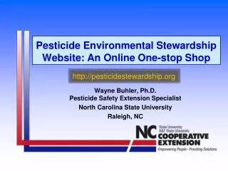 Pesticide Environmental Stewardship Website: An Online One-stop Shop