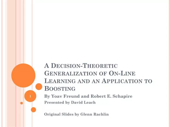 a decision theoretic generalization of on line learning and an application to boosting