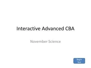 Interactive Advanced CBA