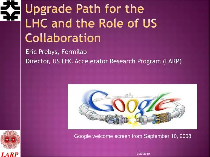 upgrade path for the lhc and the role of us collaboration