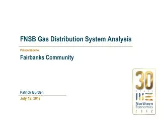 FNSB Gas Distribution System Analysis