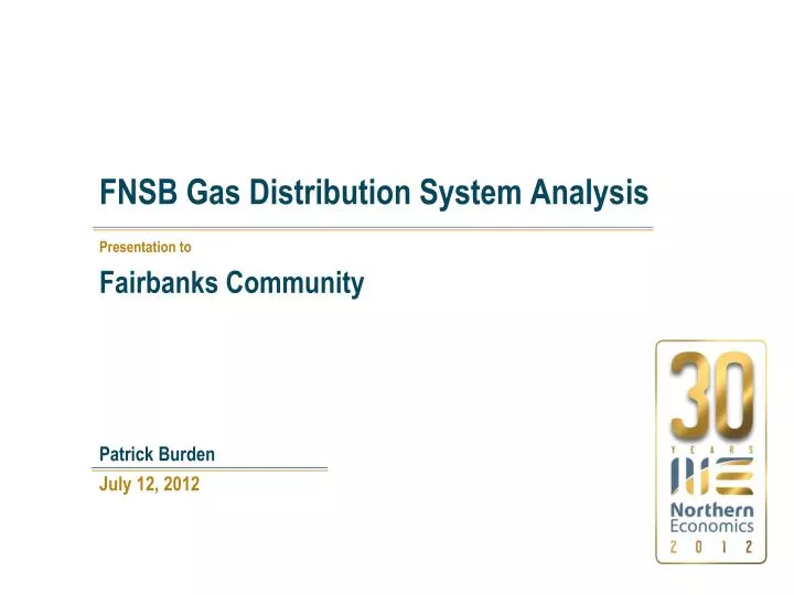 fnsb gas distribution system analysis