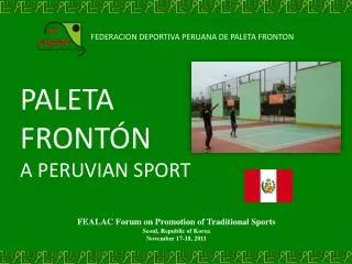 FEDERACION DEPORTIVA PERUANA DE PALETA FRONTON