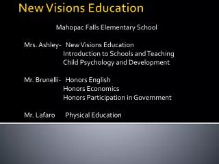 New Visions Education