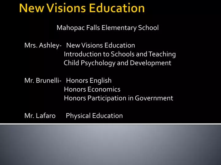 new visions education