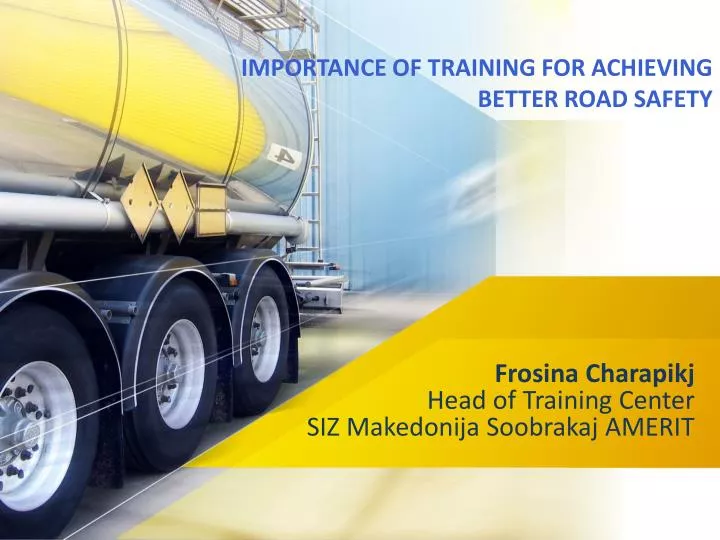 importance of training for achieving better road safety