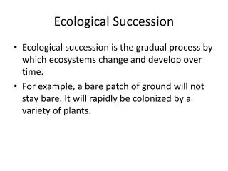 ecological succession